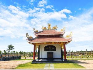 Khu lăng mộ gia tộc được thiết kế theo phong cách kiến trúc truyền thống tại Hoa Viên Bình An Vĩnh Nghiêm
